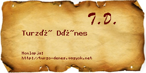 Turzó Dénes névjegykártya